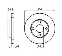 2x Disque de frein ventilé 0 986 478 550 BOSCH pour AUDI COUPE B3 CABRIOLET B3