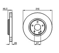 Bosch BD543 Disques de frein - 1 disque unitaire