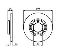 2x Disque de frein ventilé 0 986 478 635 BOSCH pour MITSUBISHI HYUNDAI