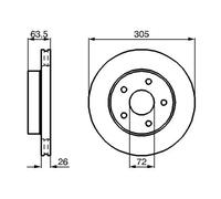 Bosch Disque de frein 0 986 478 772 ventilé pour Jeep Grand Cherokee II – Lot de 2