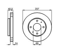 2x Disque de frein ventilé 0 986 478 774 BOSCH pour HYUNDAI LANTRA II COUPE I
