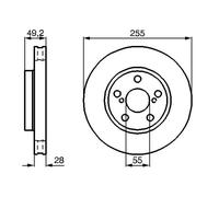 2x Disque de frein ventilé 0 986 478 858 BOSCH pour TOYOTA CARINA E VI