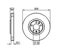 BOSCH 0 986 479 027 Disque de frein