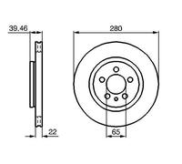 Bosch Disque de frein 0 986 479 156 avant ventilé 1 pièce