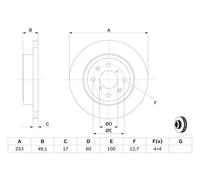 2x Disque de frein ventilé 0 986 479 370 BOSCH pour OPEL SUZUKI SUBARU