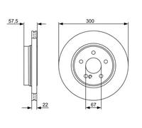 2x Disque de frein ventilé 0 986 479 411 BOSCH pour MERCEDES-BENZ