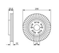 2x Disque de frein ventilé 0 986 479 485 BOSCH pour LEXUS LS GS IS I