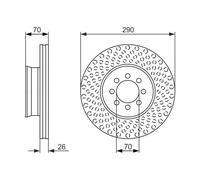 2x Disque de frein ventilé 0 986 479 602 BOSCH pour MERCEDES-BENZ