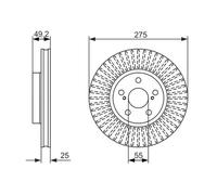 Bosch Disques de frein ventilés 0 986 479 619 – 2x pour Toyota Celica Coupé