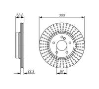 Bosch BD1497 Disques de frein - certification ECE-R90 - 1 jeu de 2 disques