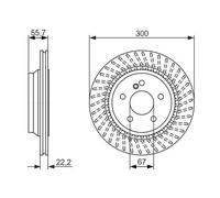 2x Disque de frein ventilé 0 986 479 655 BOSCH pour MERCEDES-BENZ CLASSE S SL