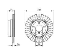BOSCH 0 986 479 671 Disque de frein