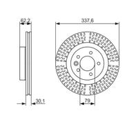 2x Disque de frein ventilé 0 986 479 705 BOSCH pour LAND ROVER DISCOVERY III