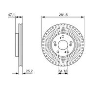Bosch Disque de frein 0 986 479 781 – ventilé avant – jeu de 2