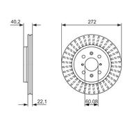 Bosch Disque de frein 0 986 479 789 pour SUZUKI - Lot de 2