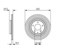 2x Disque de frein ventilé 0 986 479 796 BOSCH pour MAZDA RX-8