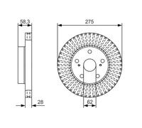 BOSCH 0 986 479 A97 Disque de frein