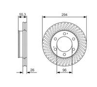 Bosch Disque de frein 0 986 479 D33 avant, ventilé, 1 pièce
