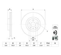 BOSCH 0 986 479 D46 Disque de frein