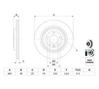 BOSCH 0 986 479 F68 Disque de frein