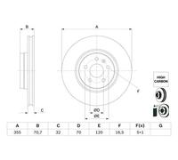 BOSCH 0 986 479 G54 Disque de frein