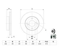 Bosch Disque de frein 0 986 479 G92 avant ventilé