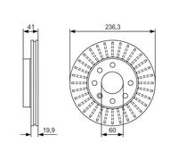 2x Disque de frein ventilé 0 986 479 S98 BOSCH pour OPEL KADETT E KADETT E Break