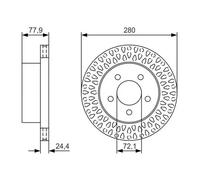 2x Disque de frein ventilé 0 986 479 U00 BOSCH pour JEEP WRANGLER II CHEROKEE