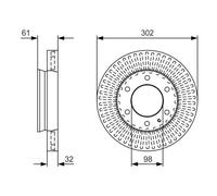 BOSCH 0 986 479 V32 Disque de frein