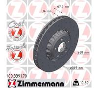 Disque de frein ZIMMERMANN 100.3391.70