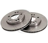 2x Disque de frein ventilé 15816 A.B.S. pour MERCEDES-BENZ 190