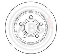 2x Disque de frein ventilé 15937 A.B.S. pour AUDI 100 C3 A trois volumes A8 D2