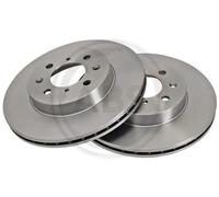 2x Disque de frein ventilé 16059 A.B.S. pour HONDA ROVER
