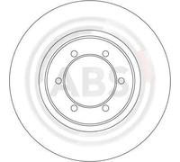 2x Disque de frein ventilé 16168 A.B.S. pour MITSUBISHI PAJERO II Canvas Top