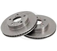 2x Disque de frein ventilé 16232 A.B.S. pour TOYOTA PREVIA I