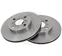 2x Disque de frein ventilé 16617 A.B.S. pour TOYOTA PASEO Coupé