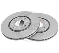 2x Disque de frein ventilé 16649 A.B.S. pour CITROËN PEUGEOT