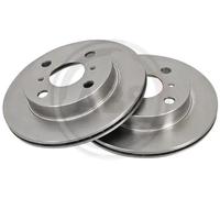 2x Disque de frein ventilé 16651 A.B.S. pour TOYOTA STARLET