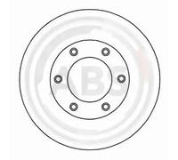2x Disque de frein ventilé 17015 A.B.S. pour DAEWOO SSANGYONG