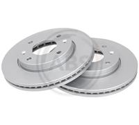 2x Disque de frein ventilé 17199 A.B.S. pour HYUNDAI KIA