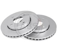 2x Disque de frein ventilé 17650 A.B.S. pour MITSUBISHI SMART