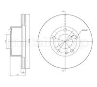 2x Disque de frein ventilé 23-0061 METELLI pour AUDI 80 B3 A trois volumes 90 B3