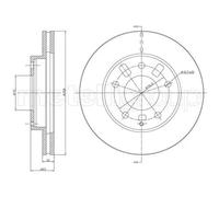 2x Disque de frein ventilé 23-0347 METELLI pour MAZDA FORD USA