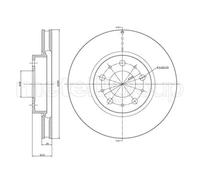 2x Disque de frein ventilé 23-0375C METELLI pour VOLVO 850 850 Break 960 II S70