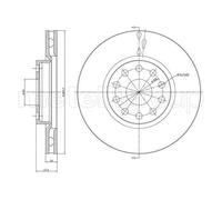 2x Disque de frein ventilé 23-0409C METELLI pour LANCIA ALFA ROMEO