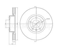 2x Disque de frein ventilé 23-0441 METELLI pour OPEL REKORD C Coupé REKORD C