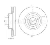 2x Disque de frein ventilé 23-0446 METELLI pour OPEL OMEGA B OMEGA B Break