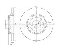 2x Disque de frein ventilé 23-0467C METELLI pour MITSUBISHI VOLVO