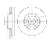 2x Disque de frein ventilé 23-0560C METELLI pour VOLVO S80 I V70 II S60 I