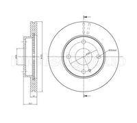 2x Disque de frein ventilé 23-0617 METELLI pour MAZDA 323 S IV 323 C IV 323 F IV